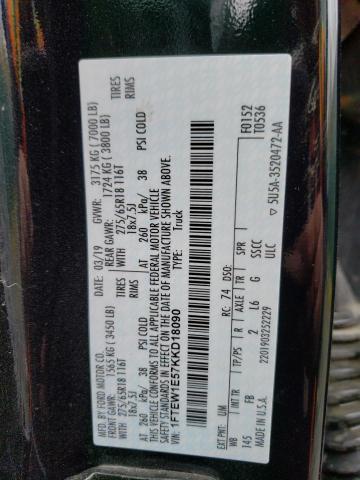 2019 FORD F150 SUPER - 1FTEW1E57KKD18090