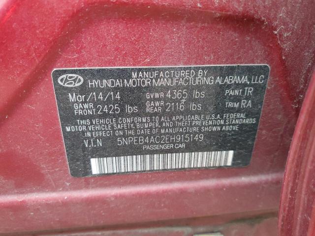 5NPEB4AC2EH915149 2014 Hyundai Sonata Gls