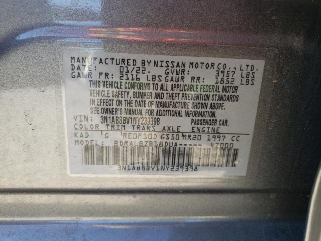 3N1AB8BV1NY239398 Nissan SENTRA S