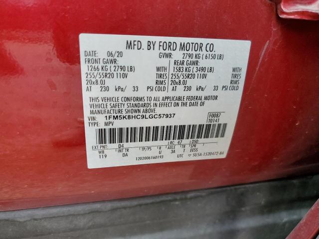 1FM5K8HC9LGC57937 Ford Explorer Platinum