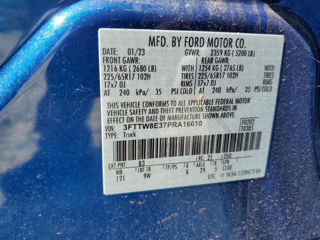 3FTTW8E37PRA16610 Ford Maverick Xl