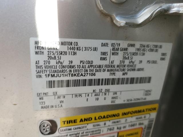 1FMJU1HT8KEA27106 Ford Expedition Xlt