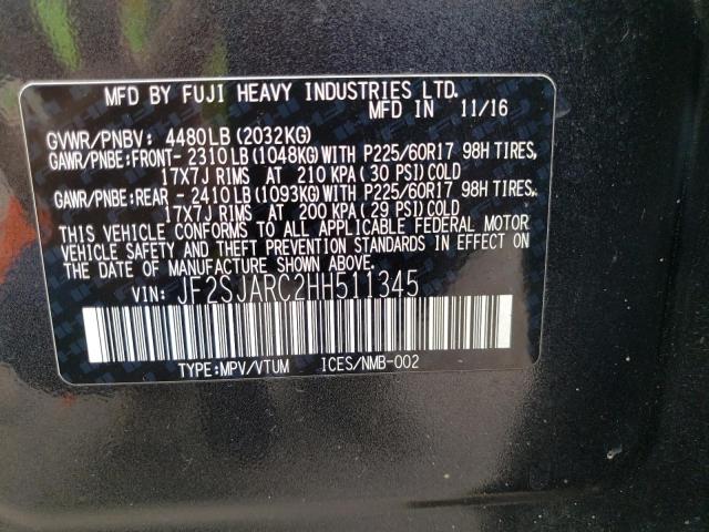 JF2SJARC2HH511345 Subaru Forester 2.5i Limited