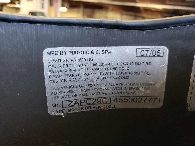 2005 PIAGGIO TYPHOON 50 ZAPC29C1455002777