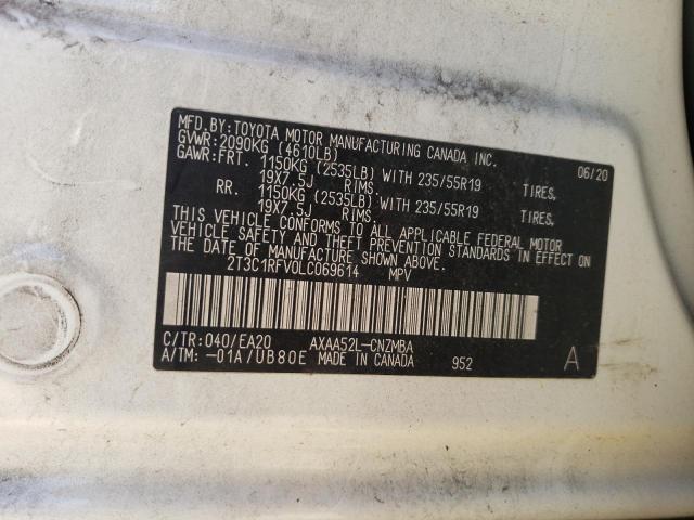 2T3C1RFV0LC069614 Toyota Rav4 Xle Premium