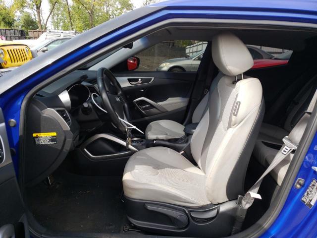VIN: KMHTC6AD0CU046493 Auction: COPART Lot: 68191593 Location: CT - HARTFORD KMHTC6AD0CU046493 HYUNDAI VELOSTER 2012 BLUE Photo 7