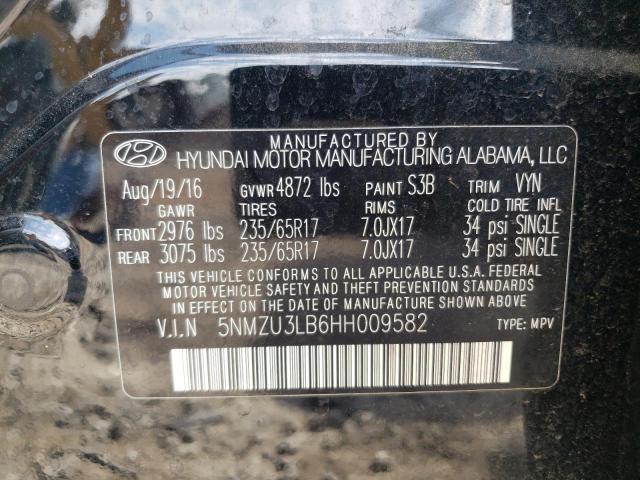  HYUNDAI SANTA FE 2017 Чорний