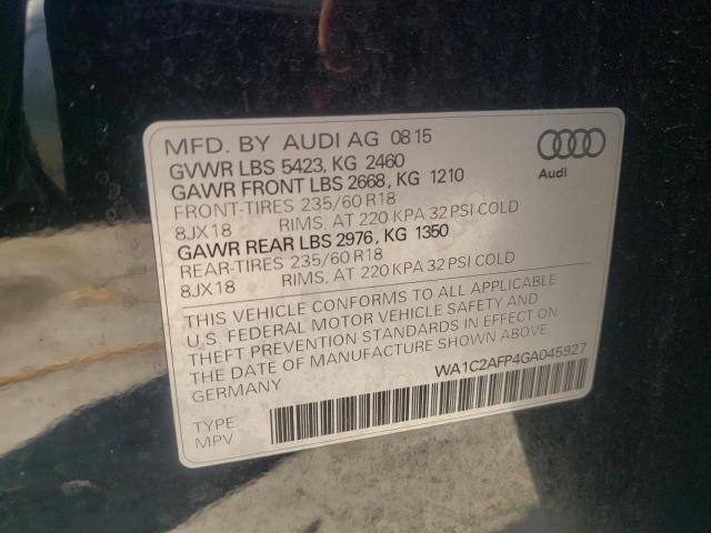 WA1C2AFP4GA045927 2016 AUDI Q5, photo no. 14