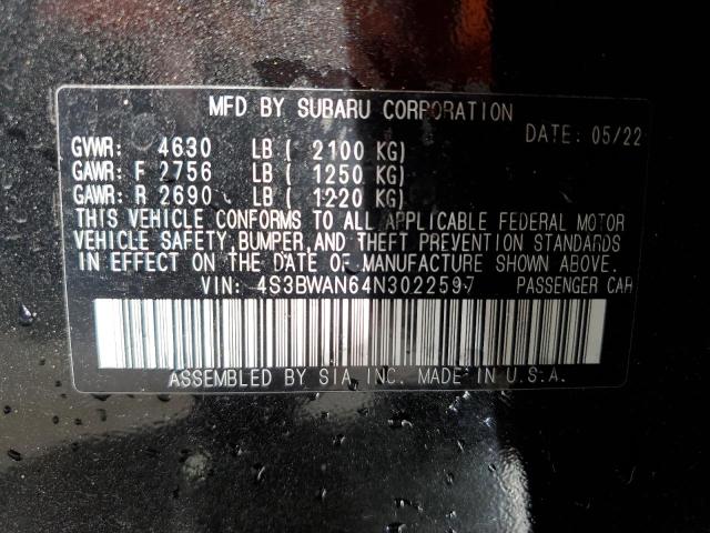 4S3BWAN64N3022597 Subaru Legacy Limited