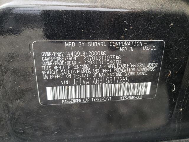 JF1VA1A63L9817285 Subaru WRX