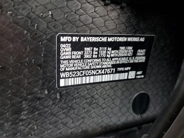 2022 BMW IX XDRIVE5 WB523CF05NCK47671