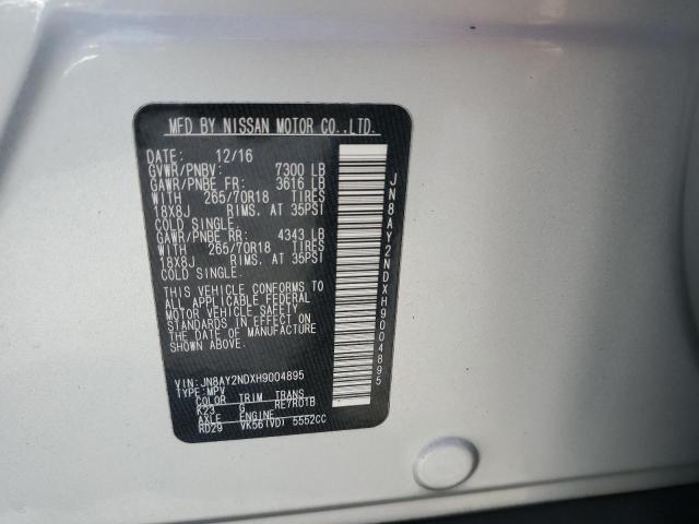 2017 Nissan Armada Sv VIN: JN8AY2NDXH9004895 Lot: 67746603