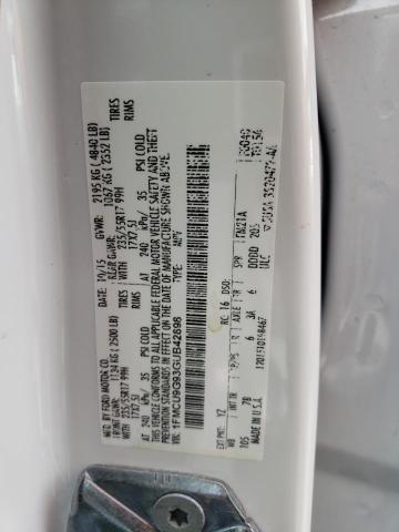 1FMCU9G93GUB42898 Ford ESCAPE SE