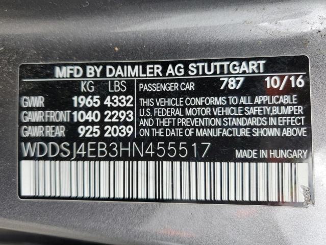 WDDSJ4EB3HN455517 Mercedes-Benz CLA 250