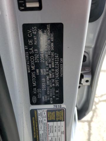3KPF24AD8LE241247 KIA FORTE FE