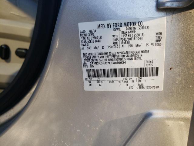 2FMDK3KC7EBA50934 Ford Edge Limited