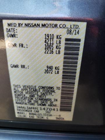 1N4AL3AP4FC147041 Nissan ALTIMA 2.5