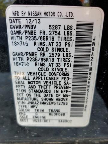 JN8AZ1MW2EW512785 Nissan MURANO S