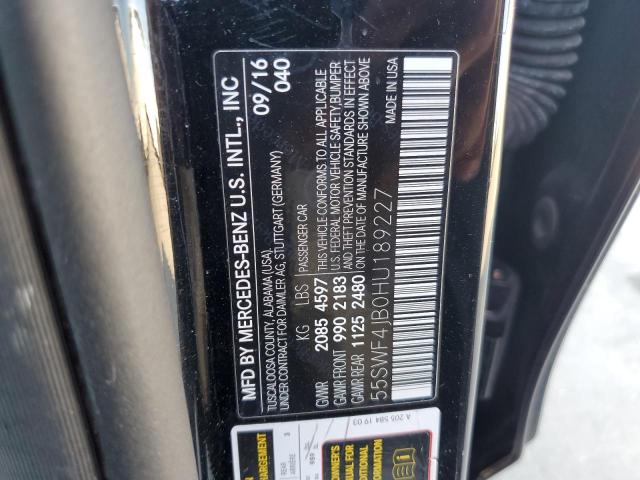 55SWF4JB0HU189227 Mercedes-Benz C 300