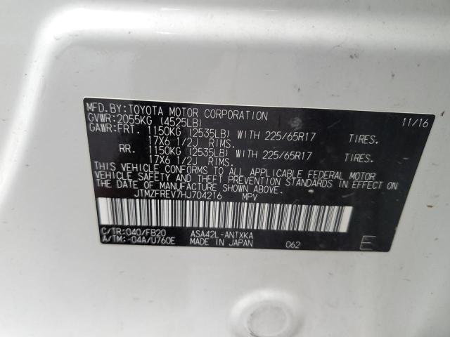 JTMZFREV7HJ704216 Toyota RAV4 LE