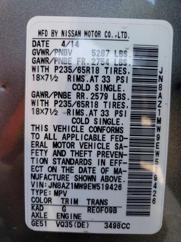 JN8AZ1MW9EW519426 Nissan MURANO S