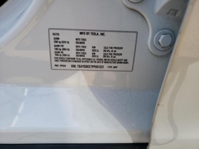 7SAYGDEE7PF691231 Tesla Model Y