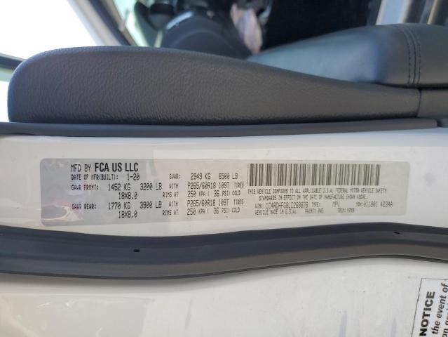 1C4RDHFG8LC268876 Dodge Durango Ssv