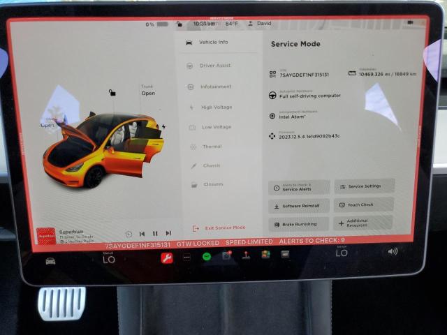 7SAYGDEF1NF315131 Tesla Model Y