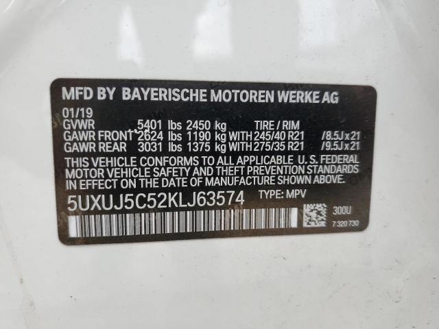 5UXUJ5C52KLJ63574 BMW X4 M40i