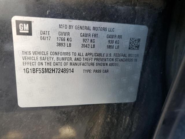 1G1BF5SM2H7248914 Chevrolet Cruze Premier