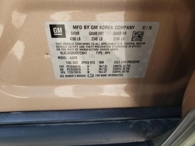 KL4CJASB0KB723847 2019 BUICK ENCORE, photo no. 13