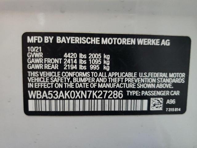 VIN WBA53AK0XN7K27286 2022 BMW 2 Series, 228I no.12