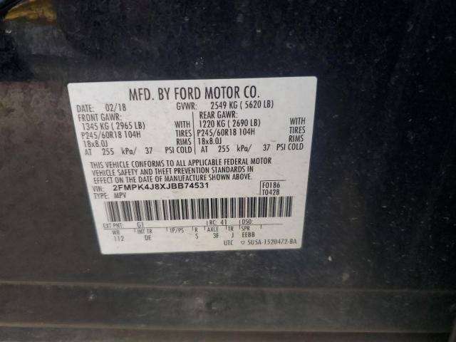 2FMPK4J8XJBB74531 2018 FORD EDGE, photo no. 13