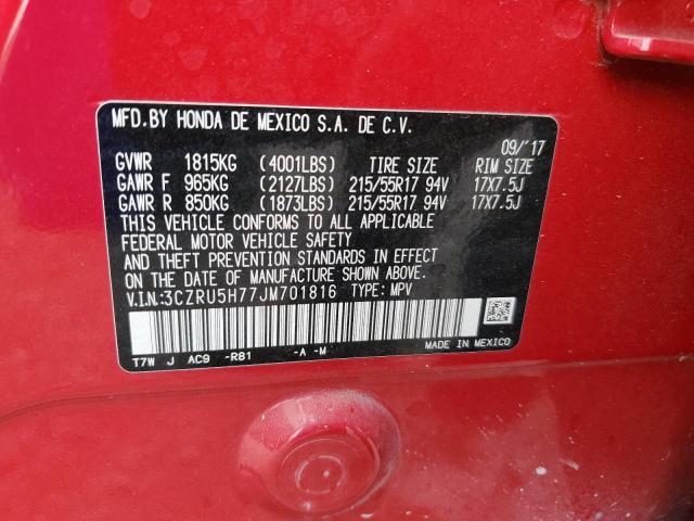 3CZRU5H77JM701816 Honda Hr-v Exl
