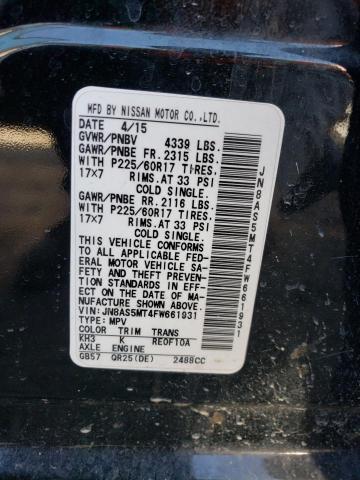 JN8AS5MT4FW661931 Nissan Rogue Select S