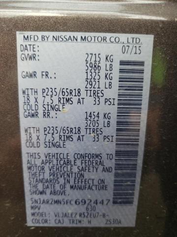 5N1AR2MN5FC692447 Nissan Pathfinder S