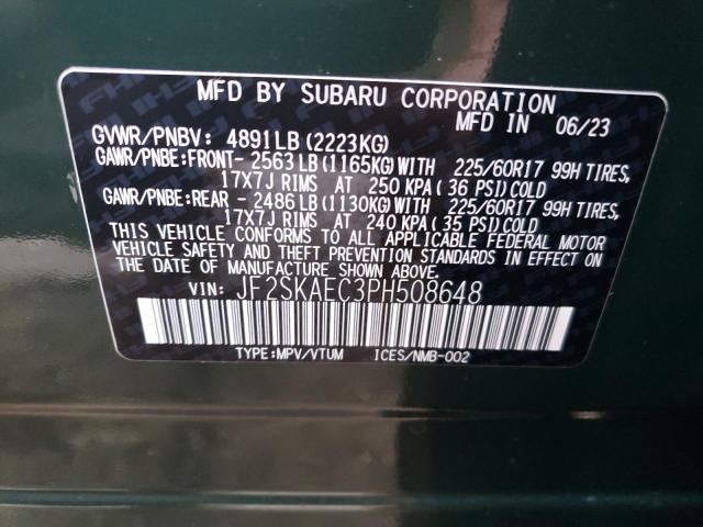 JF2SKAEC3PH508648 Subaru Forester Premium