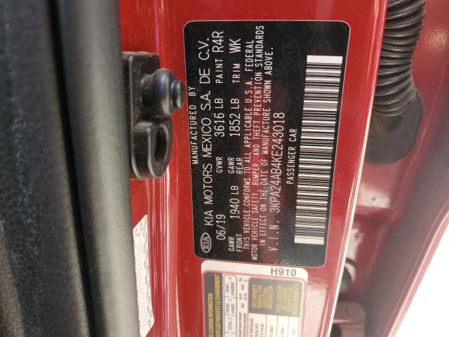 3KPA24AB4KE243018 KIA RIO S