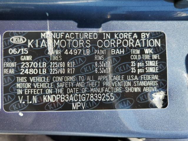 KNDPB3AC1G7839255 KIA Sportage Lx