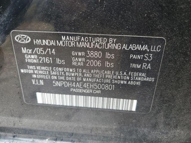 5NPDH4AE4EH500801 Hyundai ELANTRA SE
