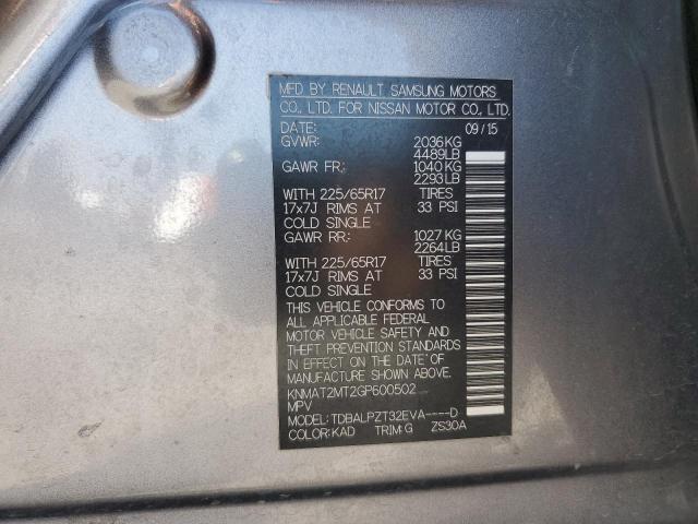 KNMAT2MT2GP600502 Nissan ROGUE S