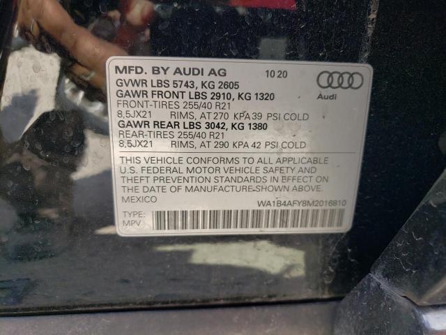 WA1B4AFY8M2016810 2021 AUDI SQ5, photo no. 14