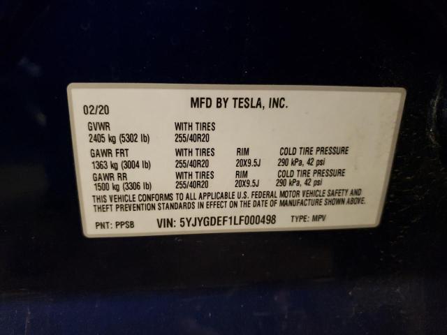 5YJYGDEF1LF000498 Tesla Model Y  10