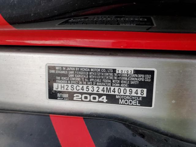 2004 HONDA RVT1000 R JH2SC45324M400948