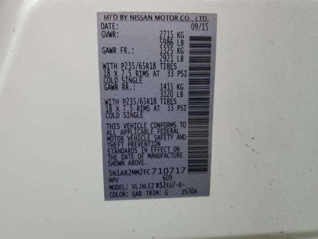5N1AR2MM2FC710717 Nissan Pathfinder S