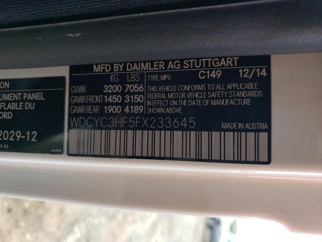 2015 MERCEDES-BENZ G 550 - WDCYC3HF5FX233645