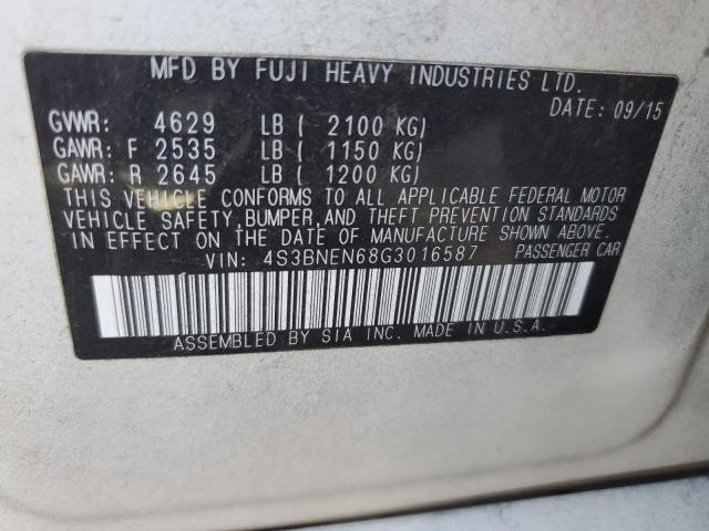 VIN 4S3BNEN68G3016587 2016 SUBARU LEGACY no.12