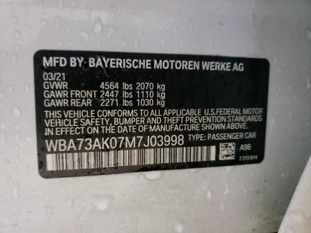 VIN WBA73AK07M7J03998 2021 BMW 2 Series, 228XI no.12