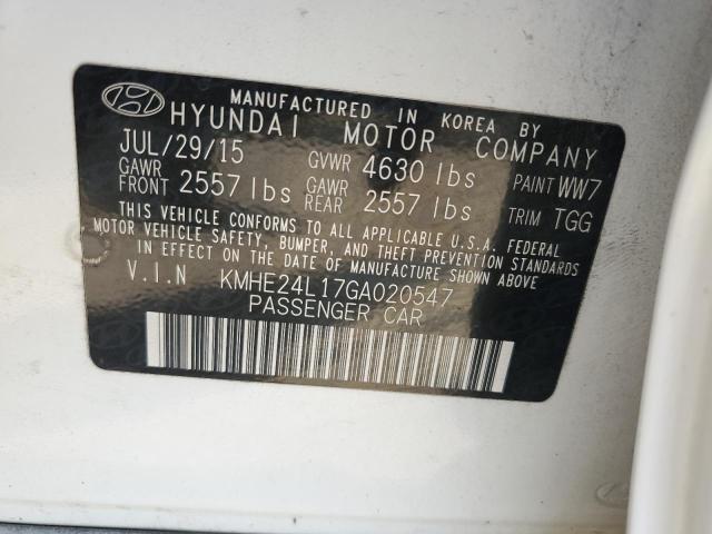 KMHE24L17GA020547 | 2016 HYUNDAI SONATA HYB