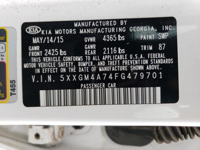 5XXGM4A74FG479701 KIA Optima Lx